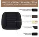 TUWENA Auto Sitzkissen Ergonomisch Orthopädisch Schwarz Bild 3