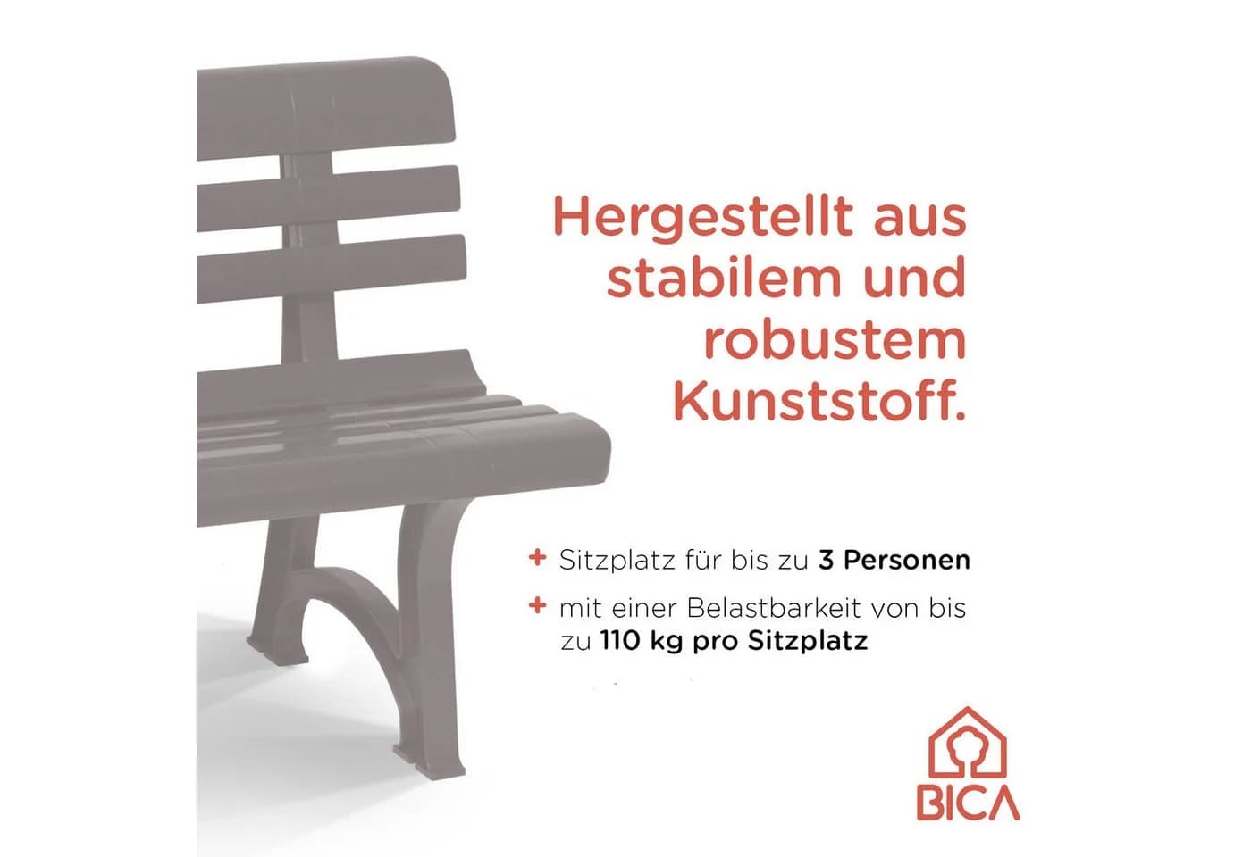 BICA Gartenbank Olimpia Taupe Ergonomisch - Bild 3