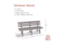 BICA Gartenbank Olimpia Taupe Ergonomisch Bild 4