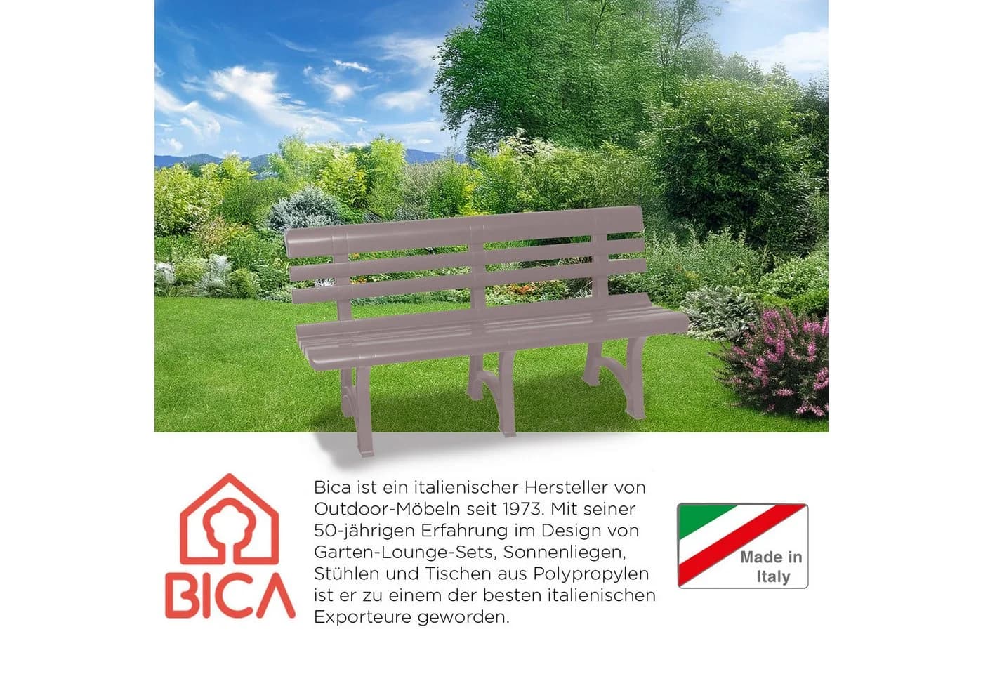BICA Gartenbank Olimpia Taupe Ergonomisch - Bild 5