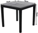 Progarden Gartentisch Anthrazit Kunststoff Rattanoptik Bild 3