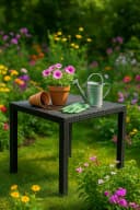 Progarden Gartentisch Anthrazit Kunststoff Rattanoptik Bild 5