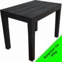 Progarden Gartentisch Kunststoff Schwarz UV-Beständig Wetterfest Bild 2