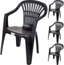 Progarden Gartenstuhl Anthrazit Stapelbar 4er Set UV-beständig Bild 2