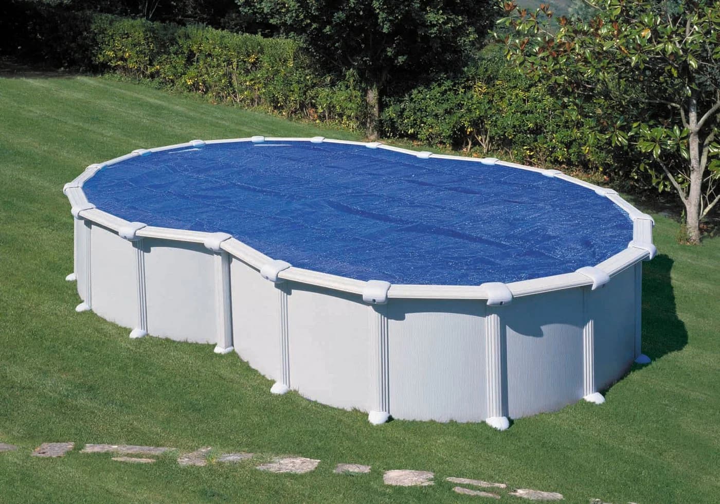 GRE Pool-Abdeckplane Sommer blau PE 370x620cm - Bild 2