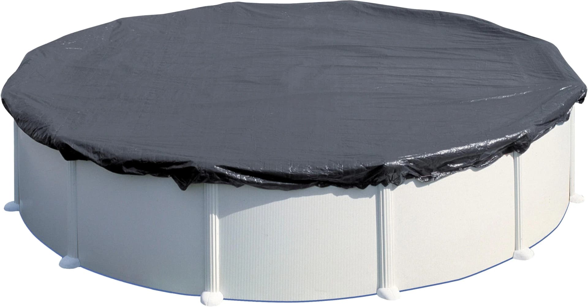 GRE Winterabdeckplane Grau PVC für Stahlwandpools