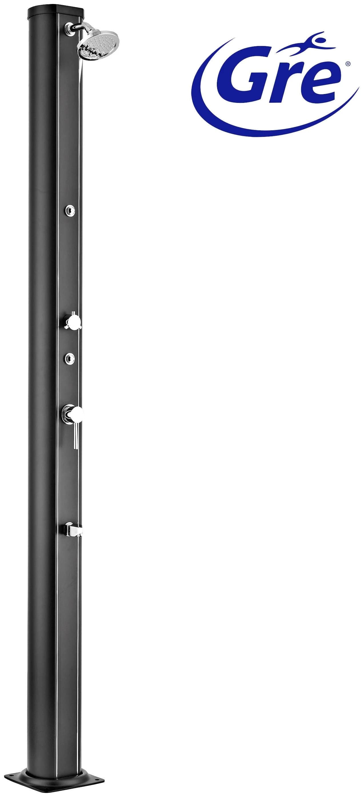 Solardusche GRE Schwarz Solarbetrieb