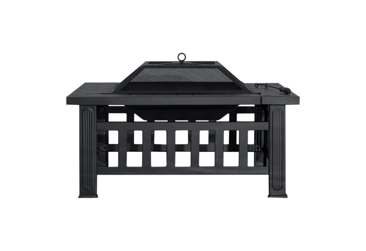 MCombo Feuerschale quadratisch Stahl schwarz mit Grillrost - Bild 4