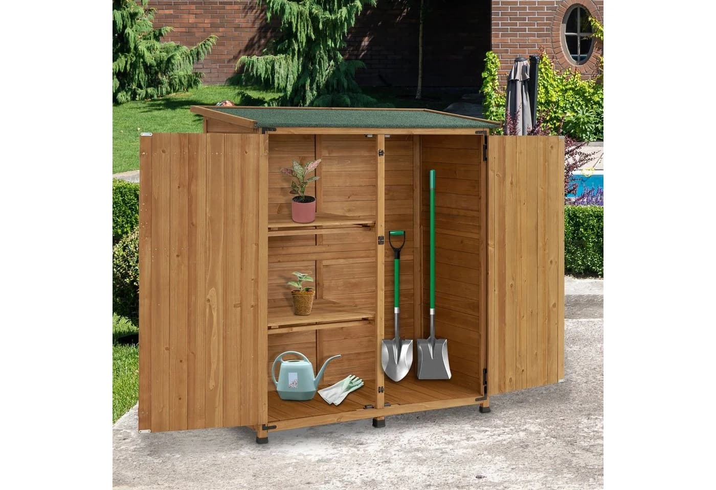 MCombo Gartenschrank Gerätehaus M Holz Wetterfest - Bild 3