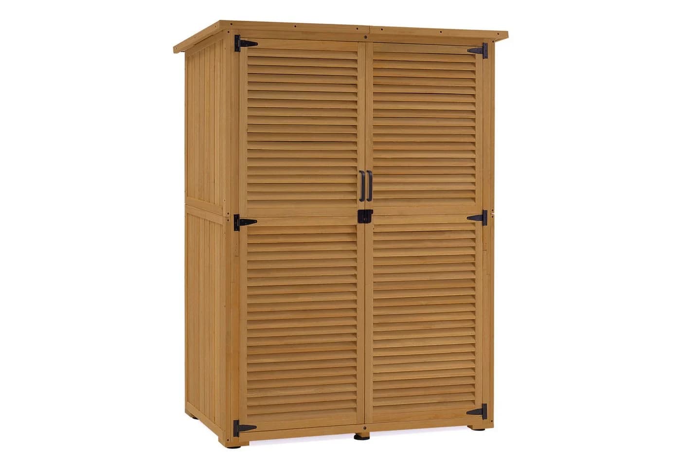 MCombo Gartenschrank Holz Wetterfest 127x59x168 cm - Bild 2