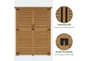 MCombo Gartenschrank Holz Wetterfest 127x59x168 cm Bild 5