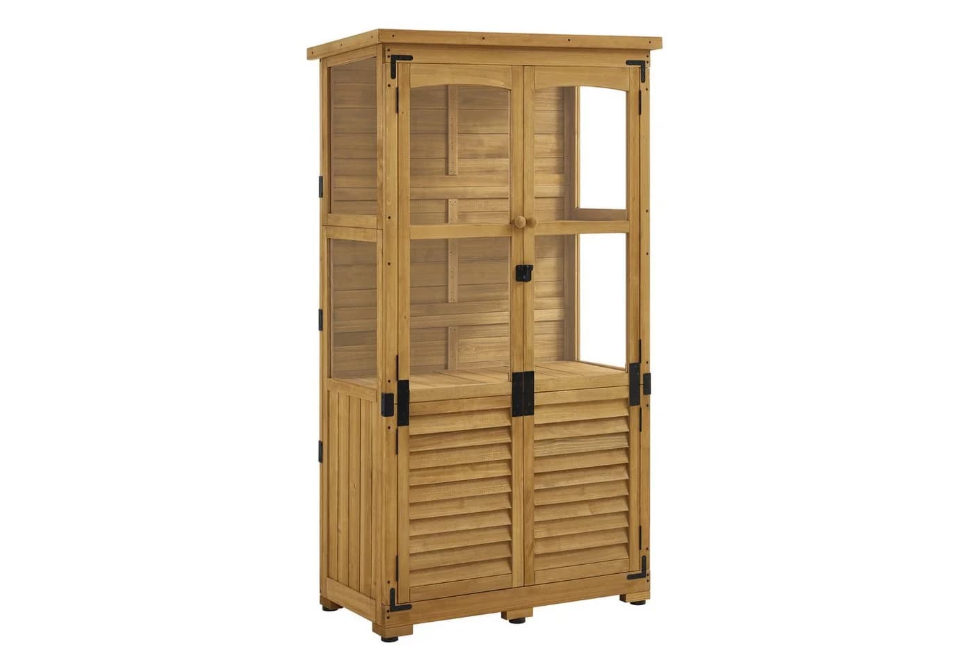 MCombo Gartenschrank Holz Wetterfest mit Ablage - Bild 2