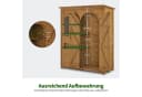 MCombo Gartenschrank Holz 144x73x185 cm mit 3 Regalen Wetterfest Bild 4