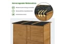 MCombo Gartenschrank Holz 144x73x185 cm mit 3 Regalen Wetterfest Bild 5