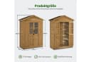 MCombo Gartenschrank 1743D Natur Wetterfest mit 6 Regalen Bild 3