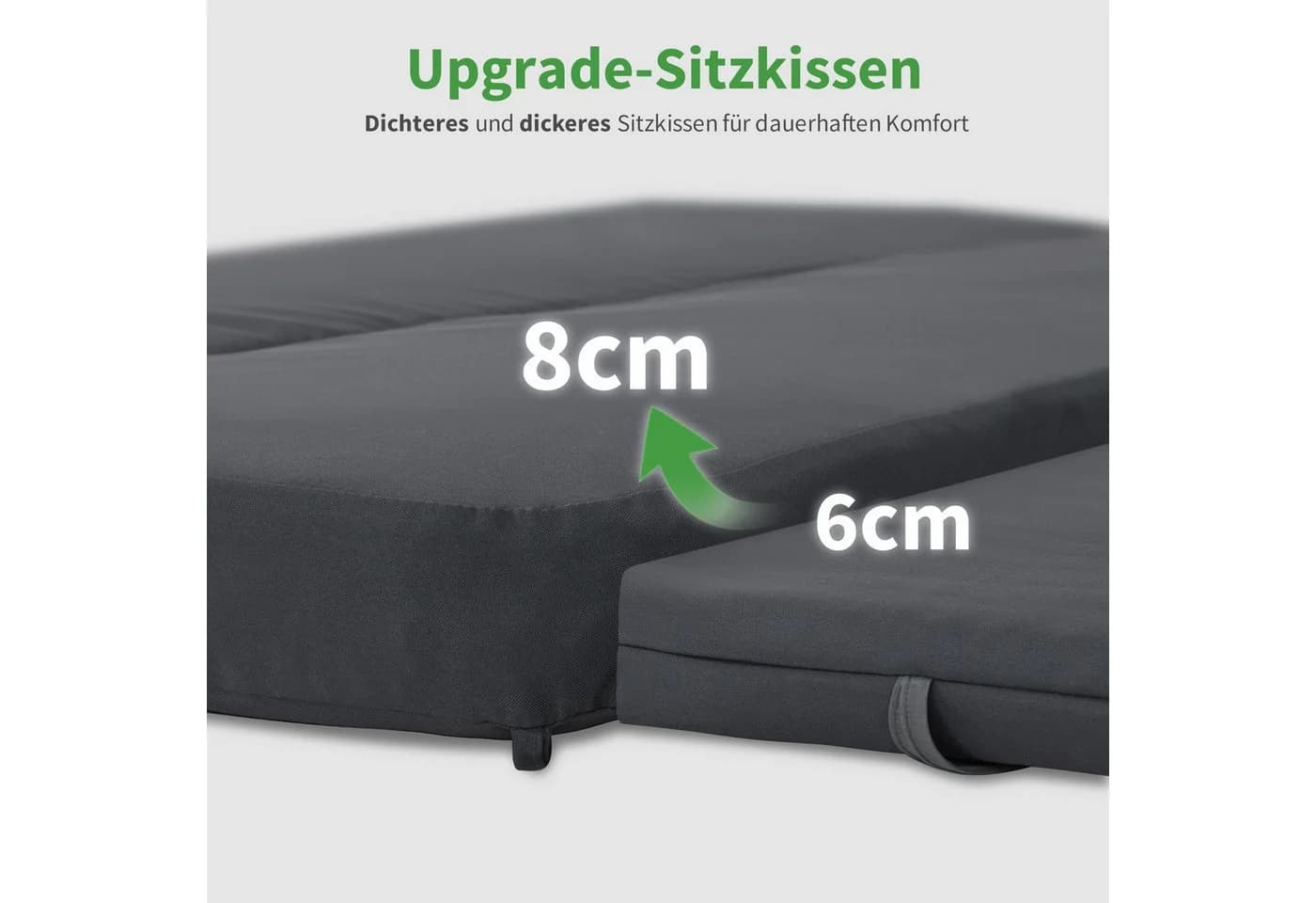 MCombo Hollywoodschaukel M mit Liegefunktion 8012 (grau), Teslin-Stoff - Bild 4