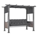 MCombo Hollywoodschaukel 3-Sitzer Grau mit Liegefunktion Bild 2