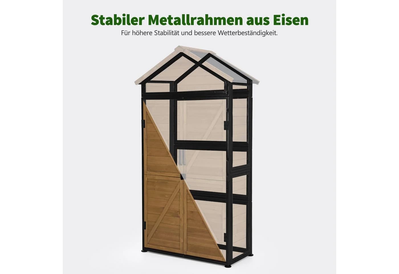 MCombo Gartenschrank Gartenhaus Outdoor Holz 45x90x165 cm - Bild 3