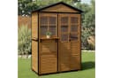 MCombo Gartenschrank Holz Metallgestell Wetterfest Natur Bild 1