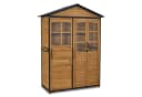 MCombo Gartenschrank Holz Metallgestell Wetterfest Natur Bild 2