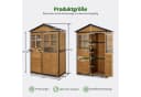 MCombo Gartenschrank Holz Metallgestell Wetterfest Natur Bild 3