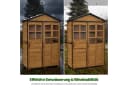 MCombo Gartenschrank Holz Metallgestell Wetterfest Natur Bild 5