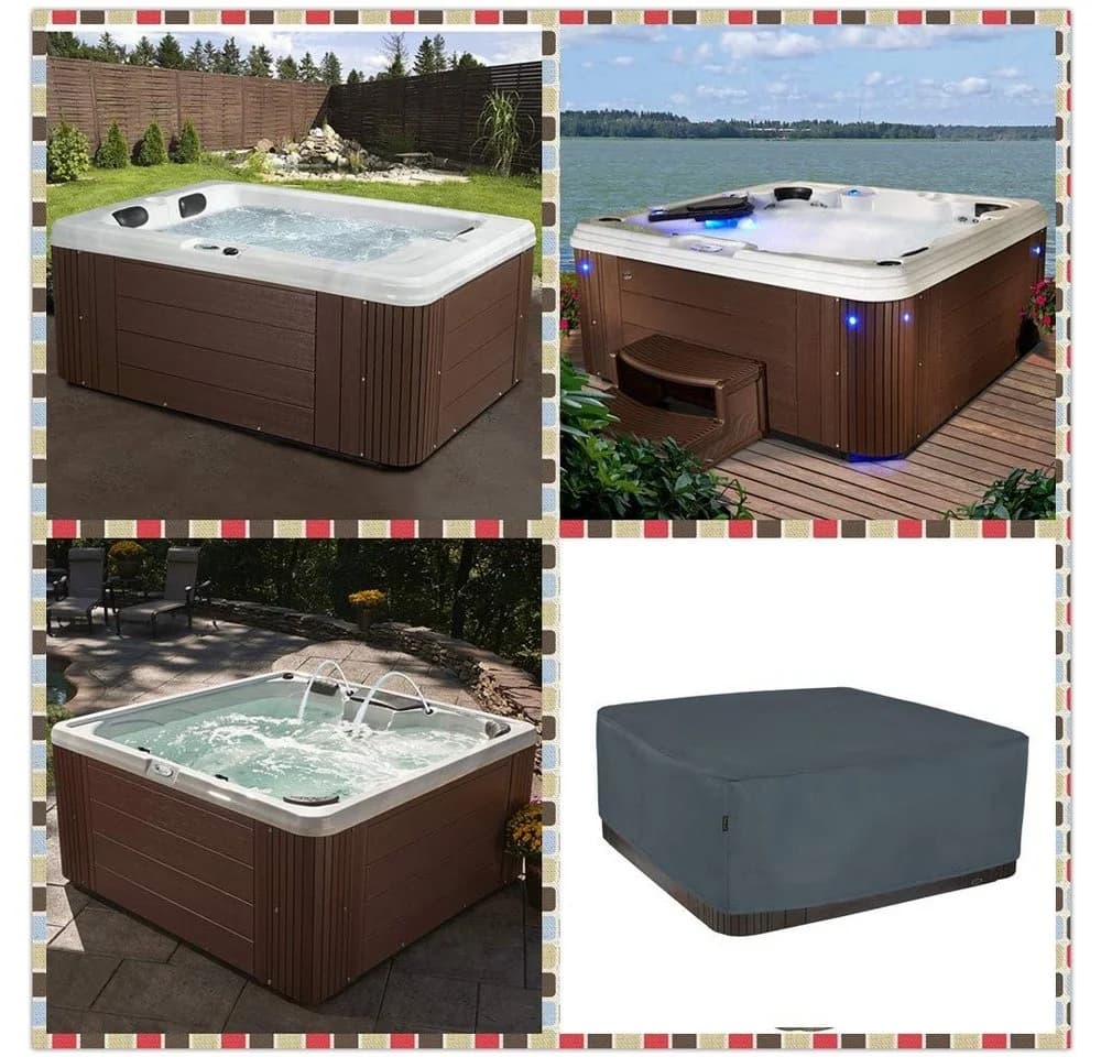 Hentex Rechteckige Allwetter Whirlpool Abdeckung Polyester 300D - Bild 4