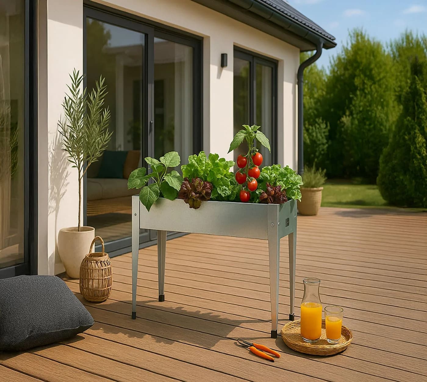 Herstera Garden Hochbeet Urban Silber