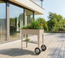 Herstera Garden Hochbeet Barcelona Taupe mit Rollen Bild 1