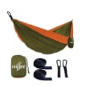 Blusmart Hängematte Camping Doppelhängematte Armeegrün/Orange Bild 2