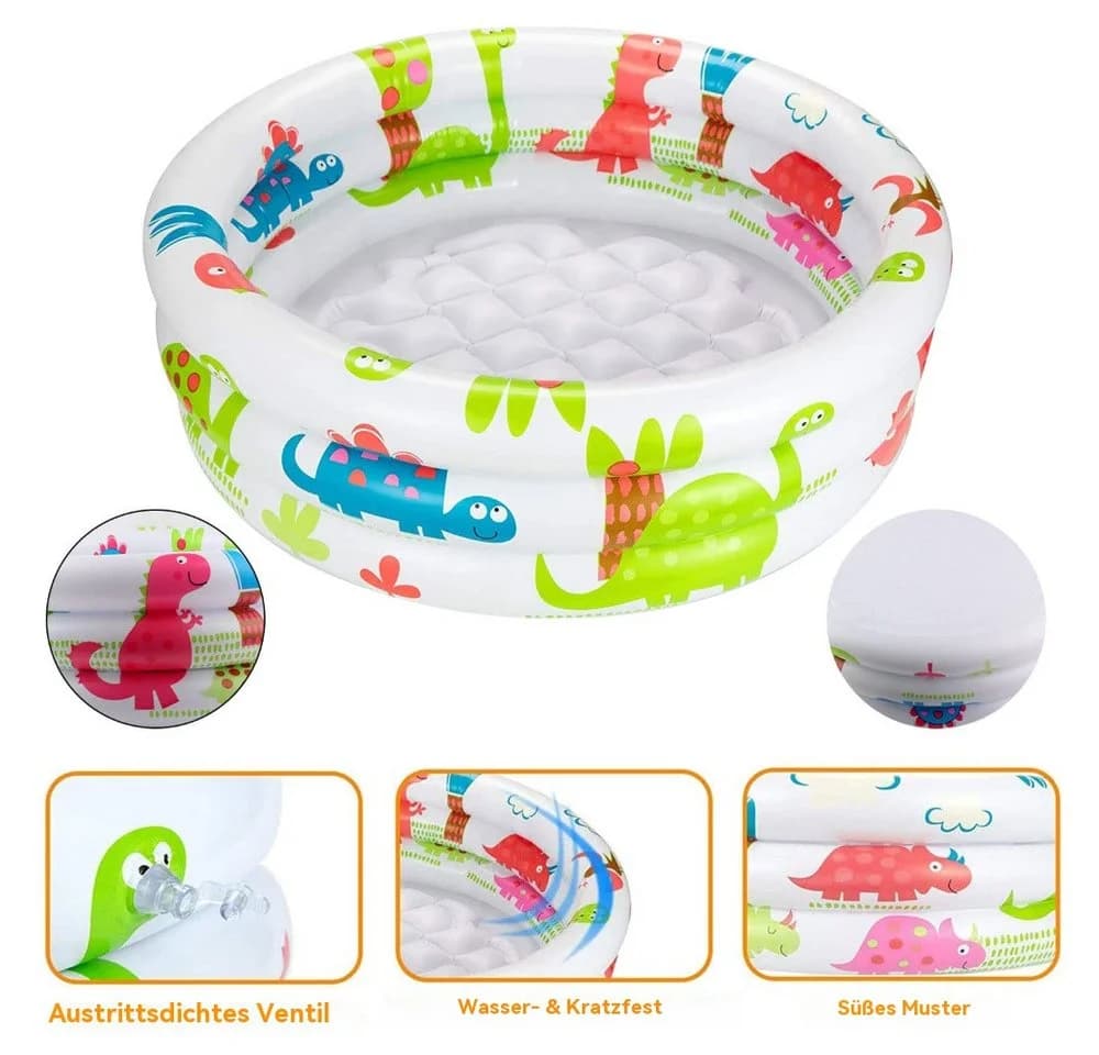 Blusmart Aufblasbares Planschbecken Kinderpool Bunt Anti-Leck - Bild 3