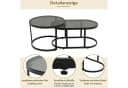 Celya Gartenlounge-Set 5-tlg. Grau Seil mit Glasplatte Bild 4