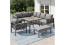 Celya Gartenlounge-Set Grau Seilgeflecht mit Kissen Bild 2