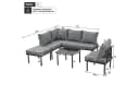 Celya Gartenlounge-Set 6-tlg. Beige/Grau Seil & Stahl Bild 1