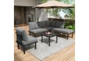 Celya Gartenlounge-Set 6-tlg. Beige/Grau Seil & Stahl Bild 2