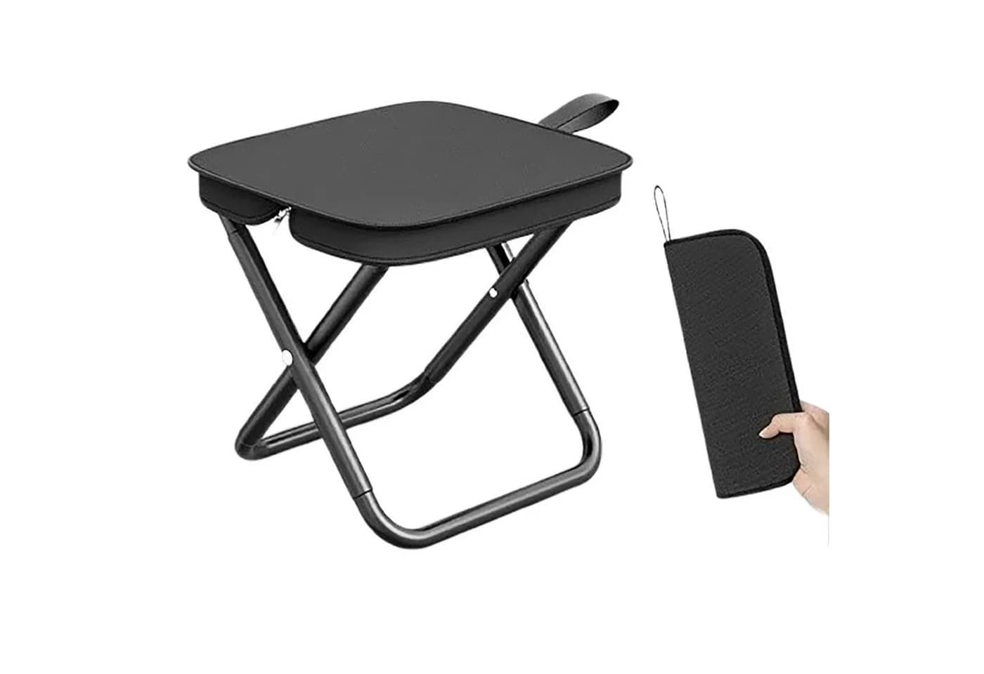 Jumpeak Klappstuhl Outdoor Tragbarer Hocker Schwarz - Bild 2