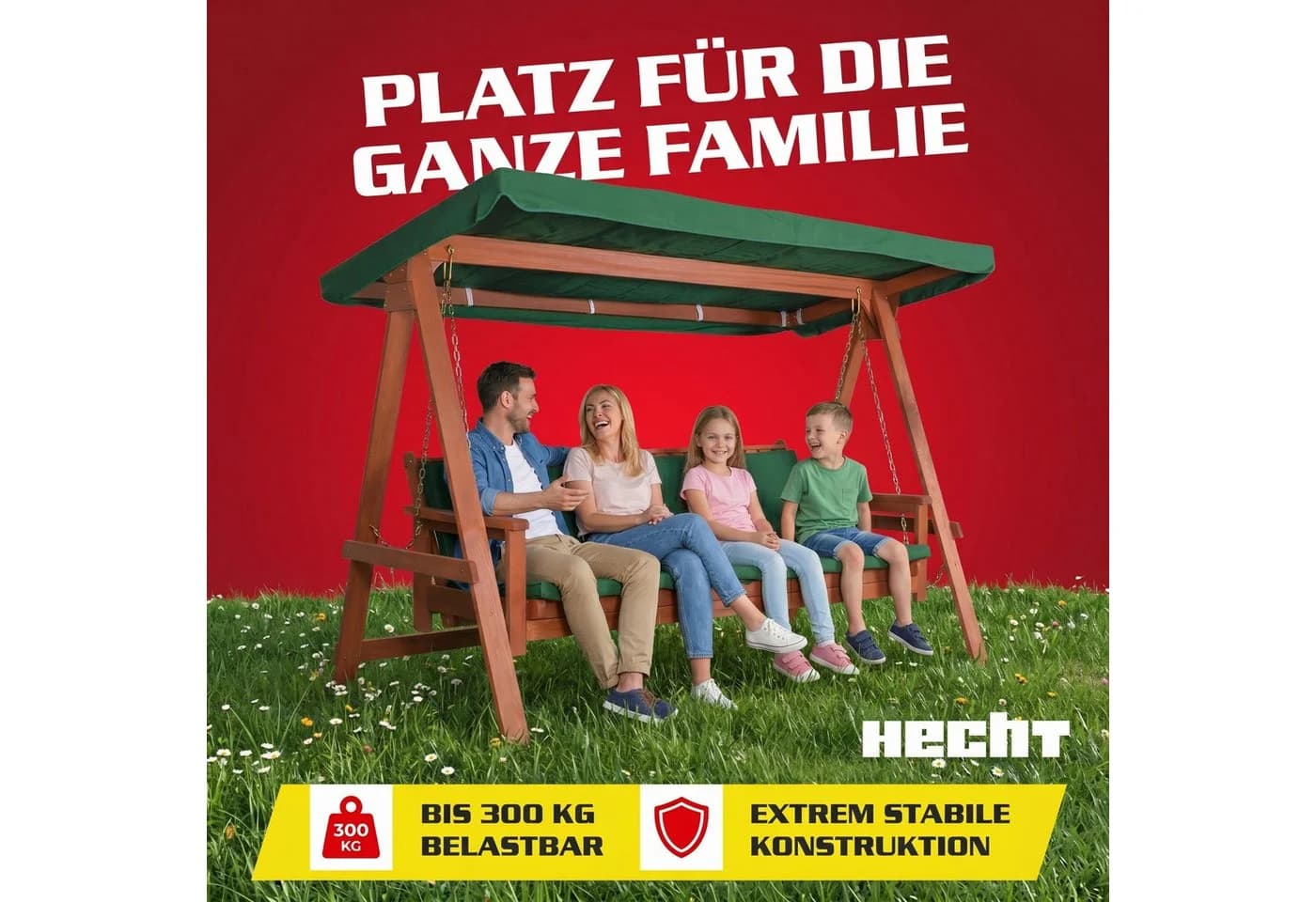 Hecht Hollywoodschaukel Baharu Lux 4-Sitzer Merantiholz - Bild 3