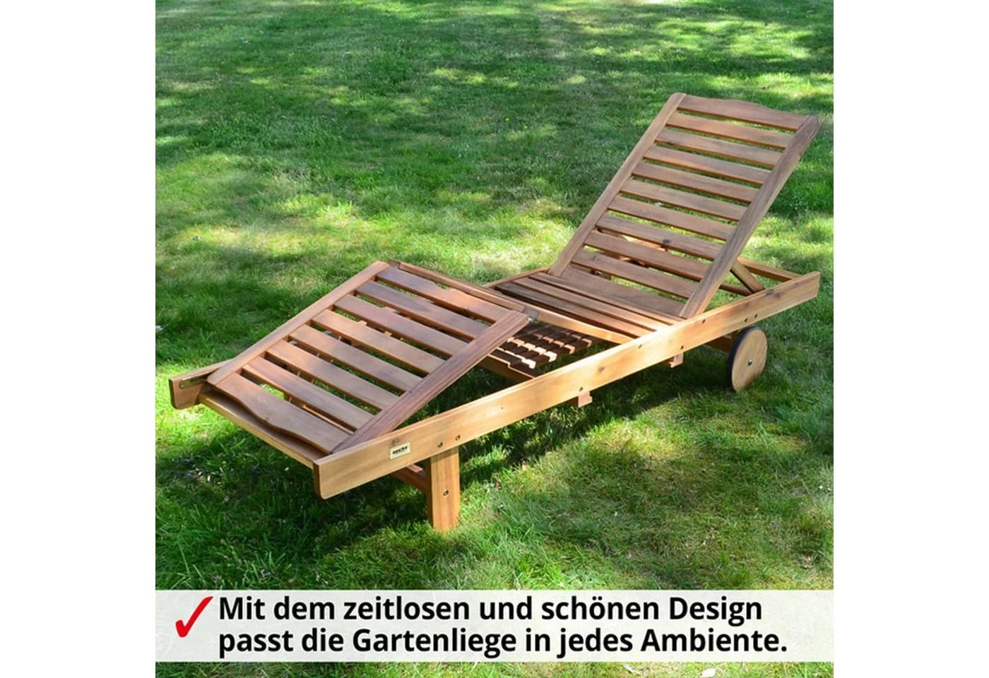 Hecht Gartenliege Resort A Akazienholz mit verstellbarer Rückenlehne - Bild 3