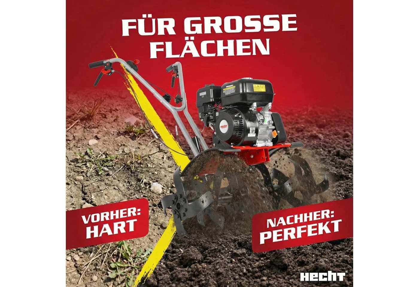 HECHT 785 Benzin-Gartenfräse 84 cm Arbeitsbreite 6,5 PS - Bild 3