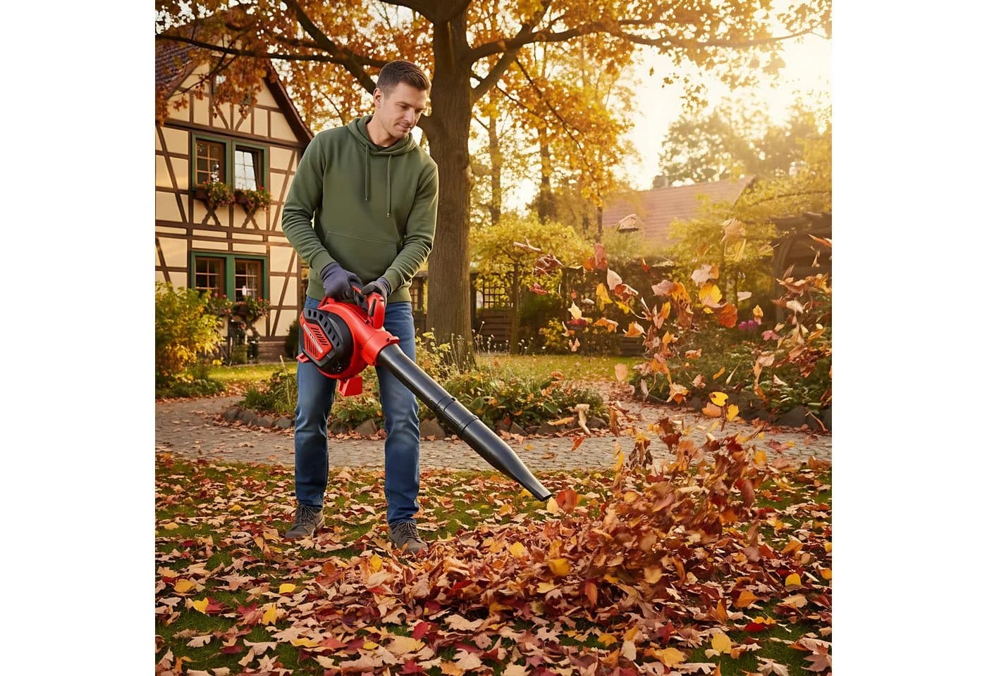 Hecht Benzin-Laubbläser 3in1 Laubsauger Laubhäcksler