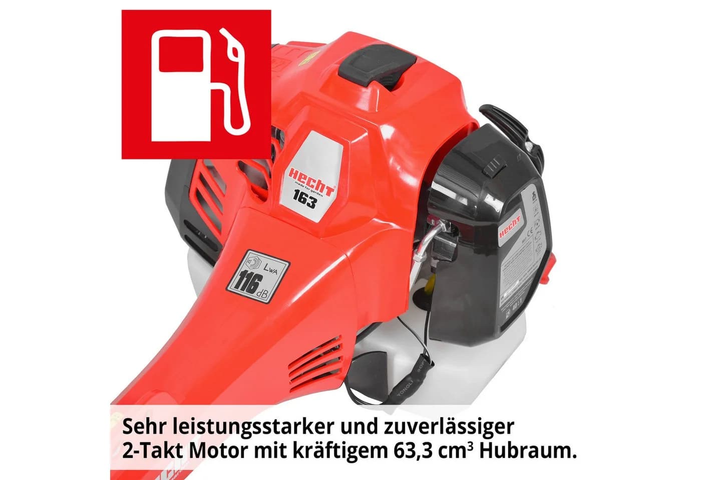 Hecht Benzin-Freischneider 3,1 PS Auftipp-Automatik 25,5 cm Messer 42 cm Faden - Bild 4