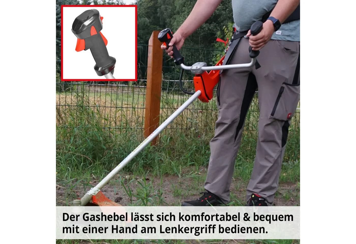 Hecht Benzin-Freischneider 3,1 PS Auftipp-Automatik 25,5 cm Messer 42 cm Faden - Bild 5