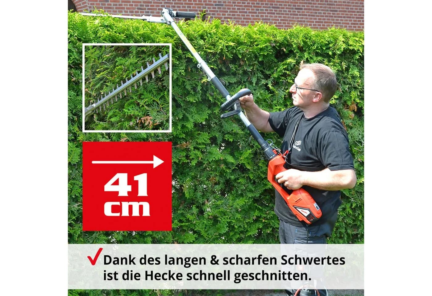 HECHT Elektro-Teleskop-Heckenschere 695 900W LASER-CUT - Bild 5