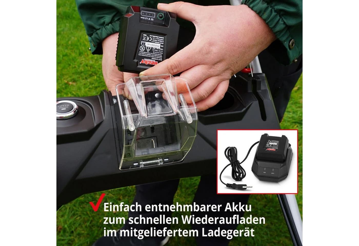 Hecht Benzinrasenmäher 547 SWE 5in1 mit Elektrostart Radantrieb Mulchkit 46 cm Schnittbreite 3,7 PS - Bild 3