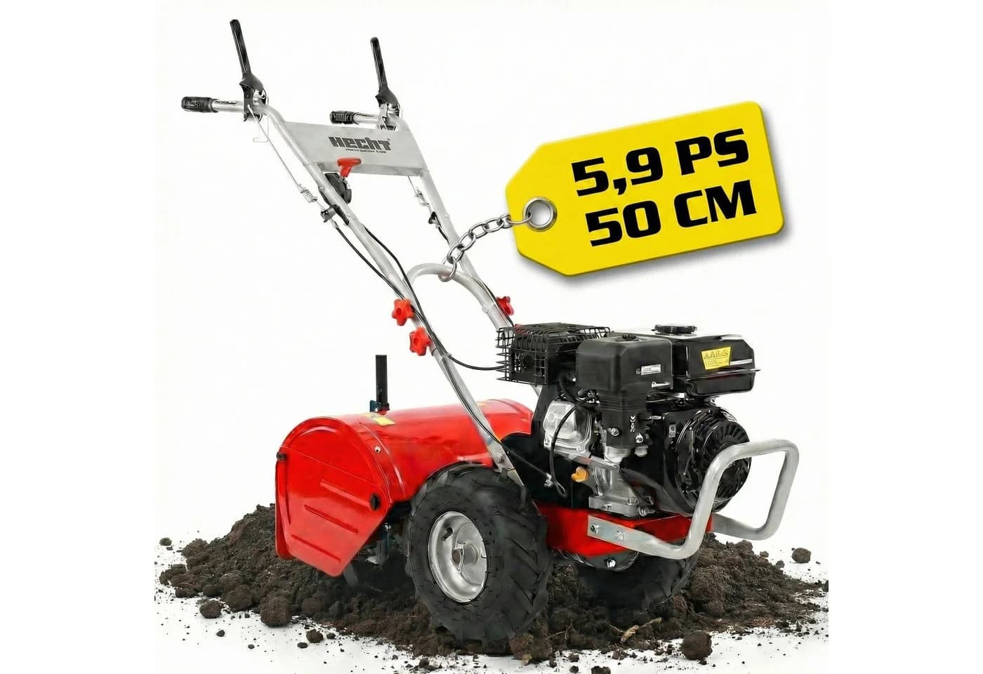 Hecht Benzinmotorhacke 750 Gartenfräse 50 cm Arbeitsbreite Stahlgehäuse - Bild 2