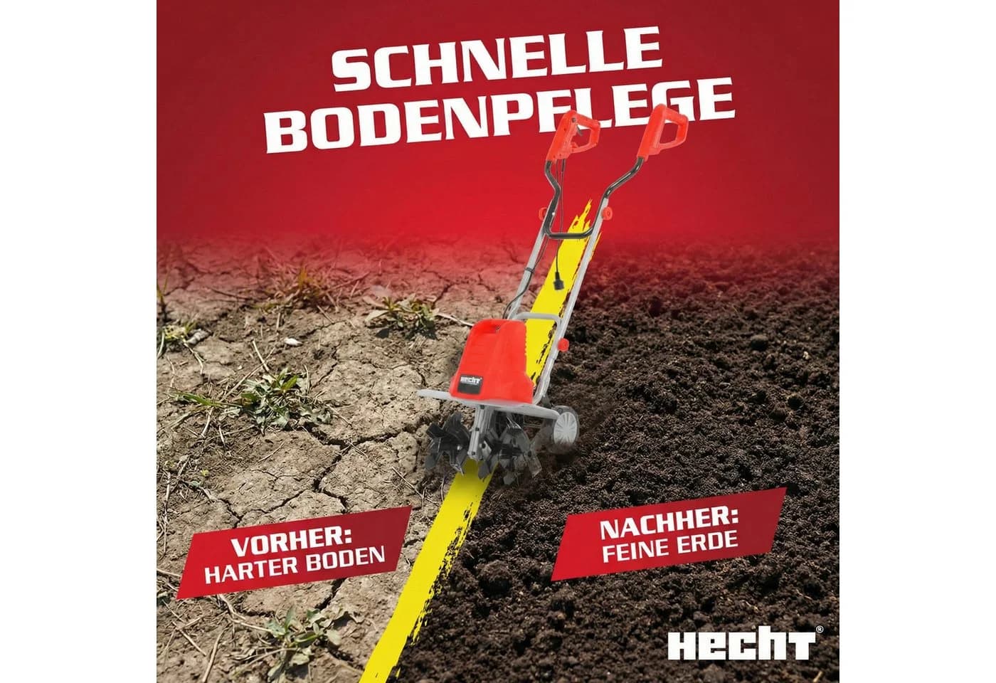 Hecht 745 Elektro-Gartenhacke 1500 W 24 Messer Motorfräse - Bild 3