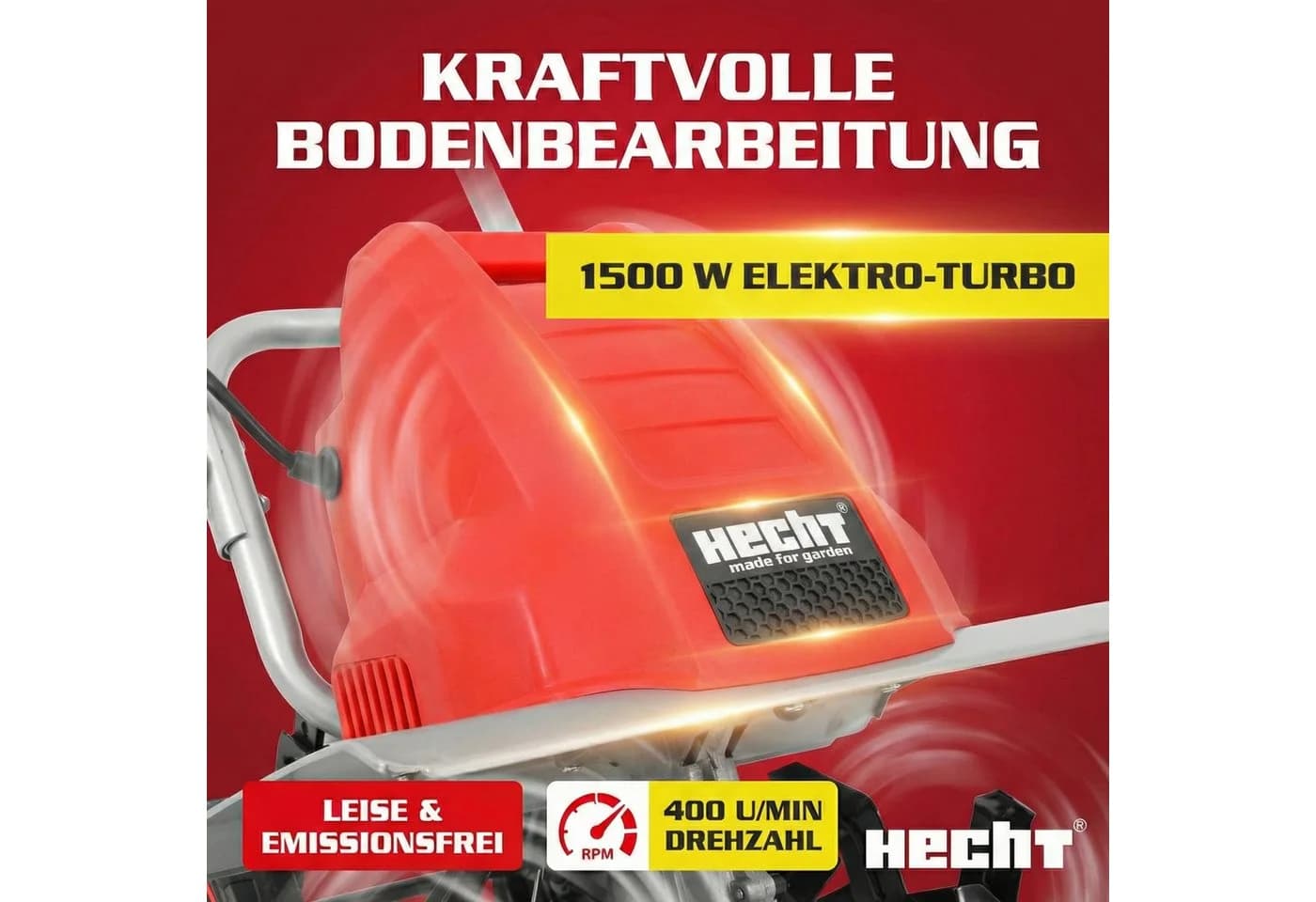 Hecht 745 Elektro-Gartenhacke 1500 W 24 Messer Motorfräse - Bild 5