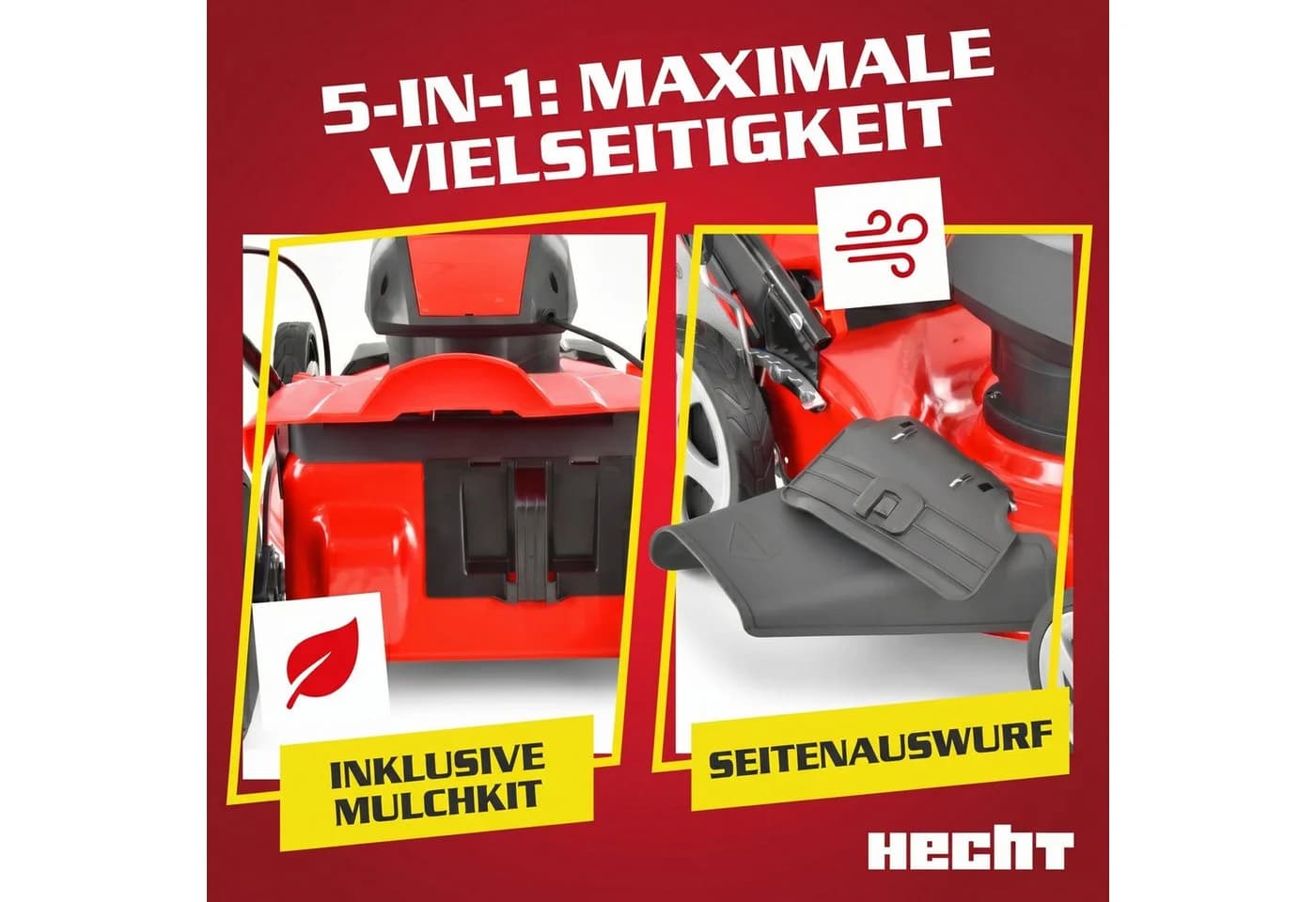 HECHT 1802 S Elektrorasenmäher 46cm Radantrieb 5in1 - Bild 3