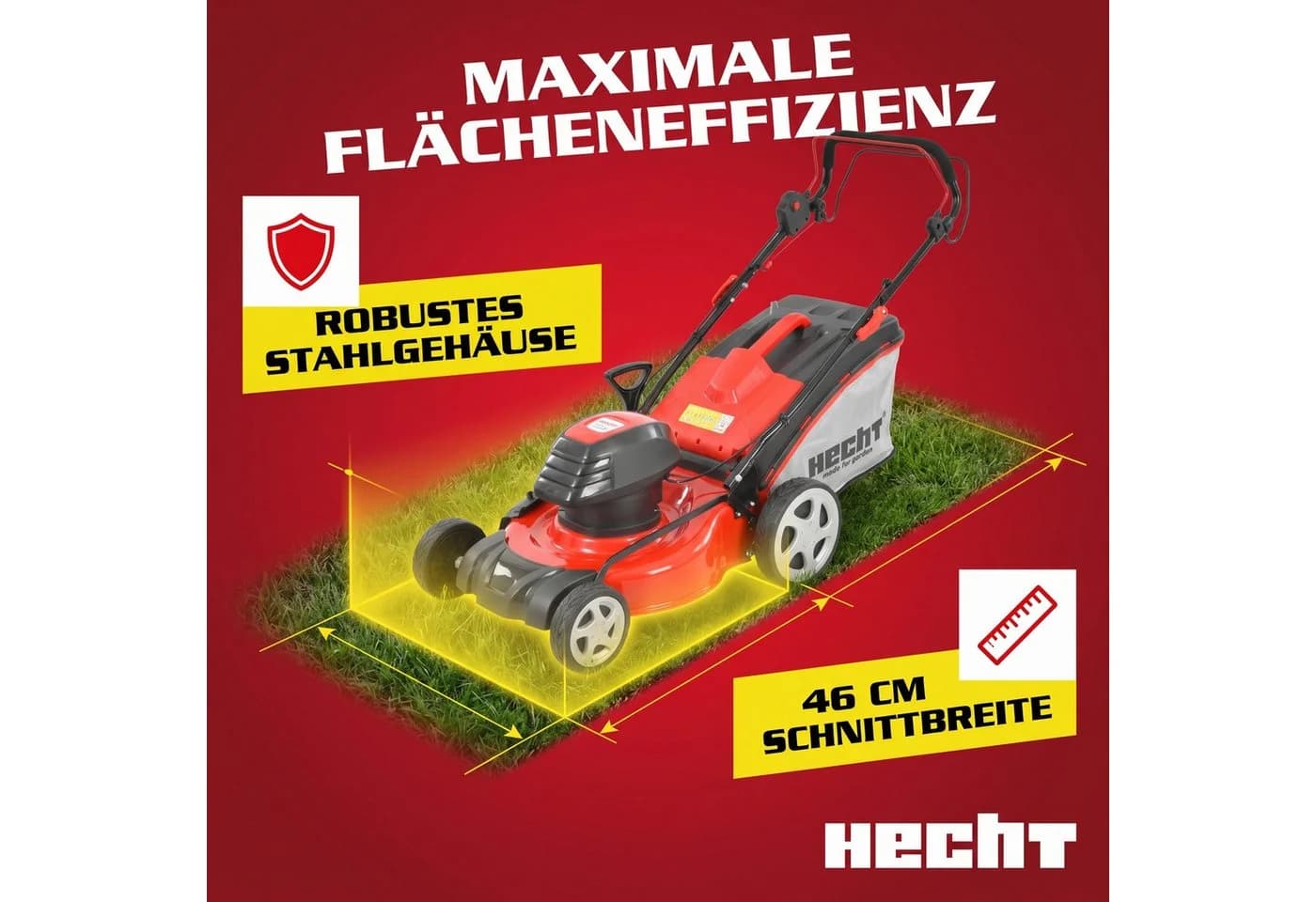 HECHT 1802 S Elektrorasenmäher 46cm Radantrieb 5in1 - Bild 5