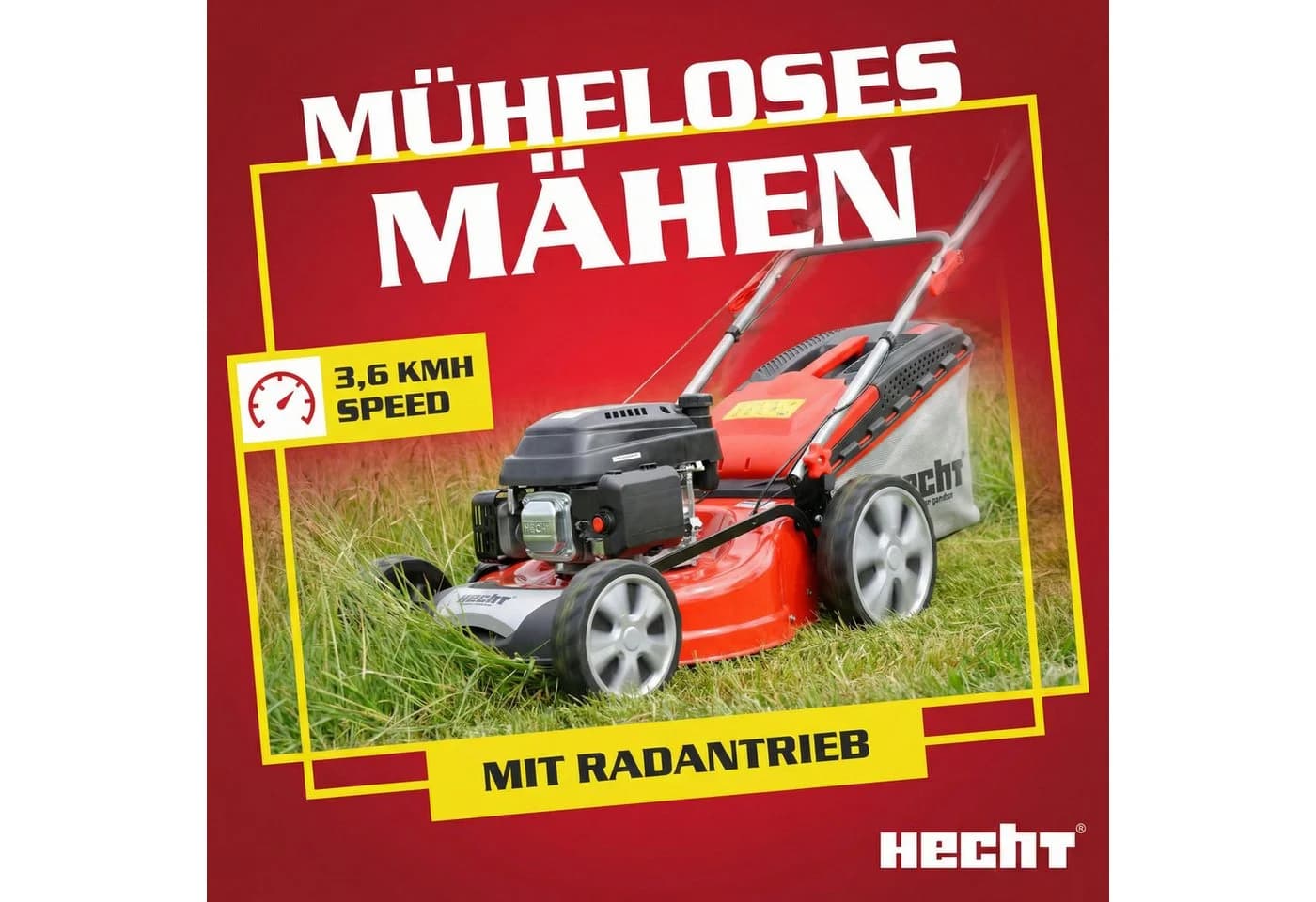 Hecht Benzinrasenmäher 551 SX 5in1 mit Radantrieb Stahlgehäuse - Bild 3